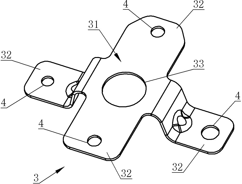 Mounting device for tow hook