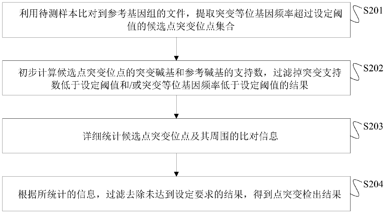 Method, device and storage medium for point mutation detection and filtering based on next-generation sequencing