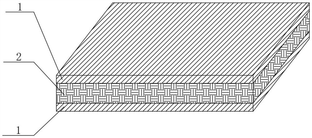 Composite material for roof plate of high-speed train