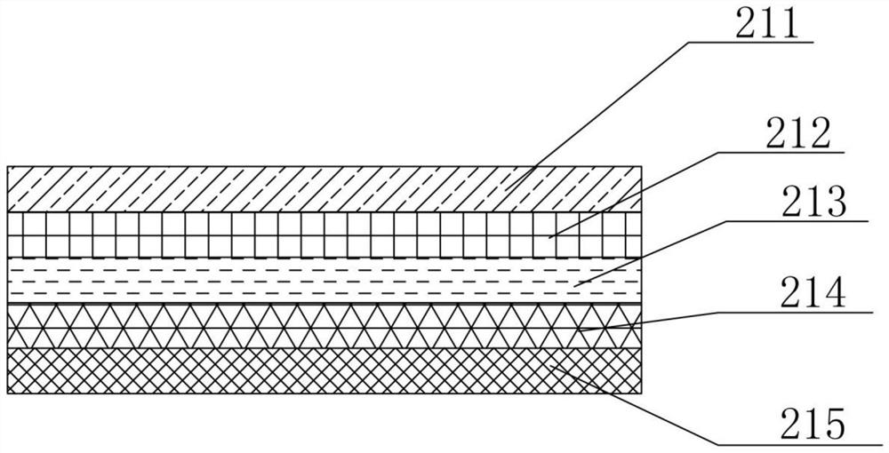 Composite material for roof plate of high-speed train