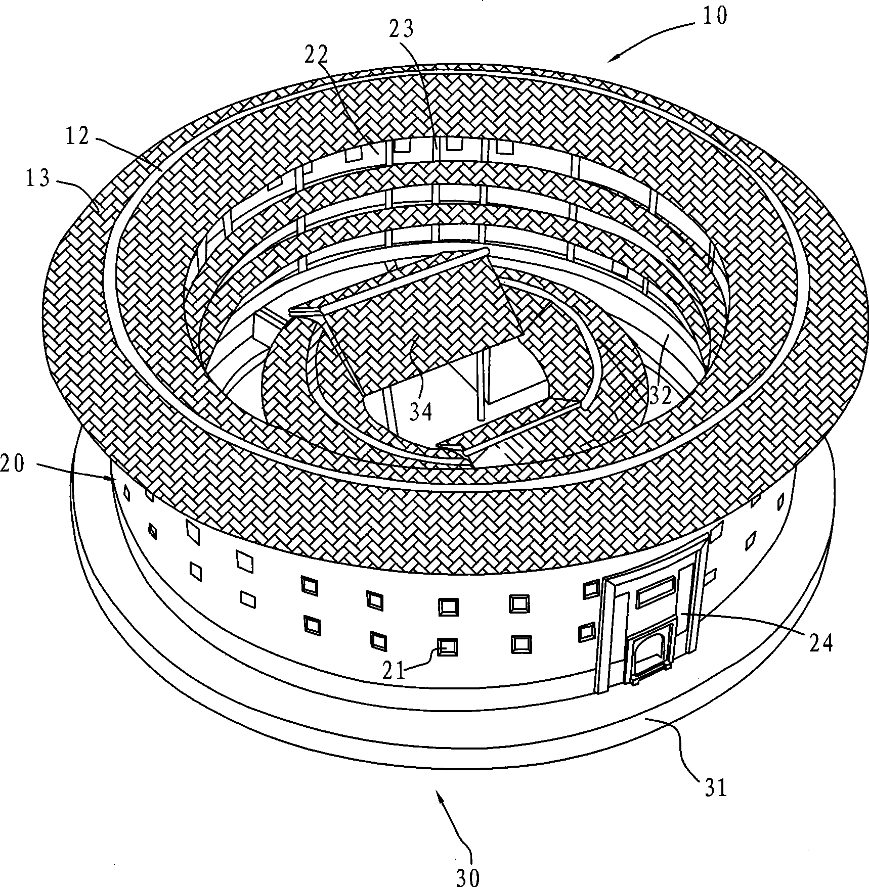 Earth building model and method of manufacturing the same