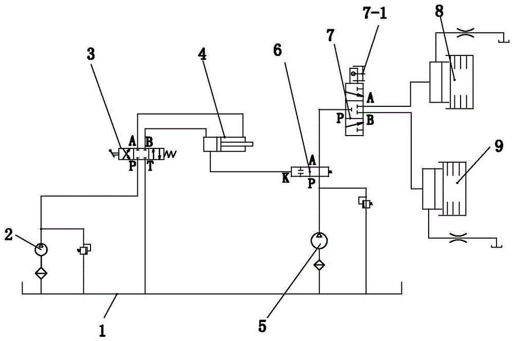 Mine truck lifting prohibition walking hydraulic system