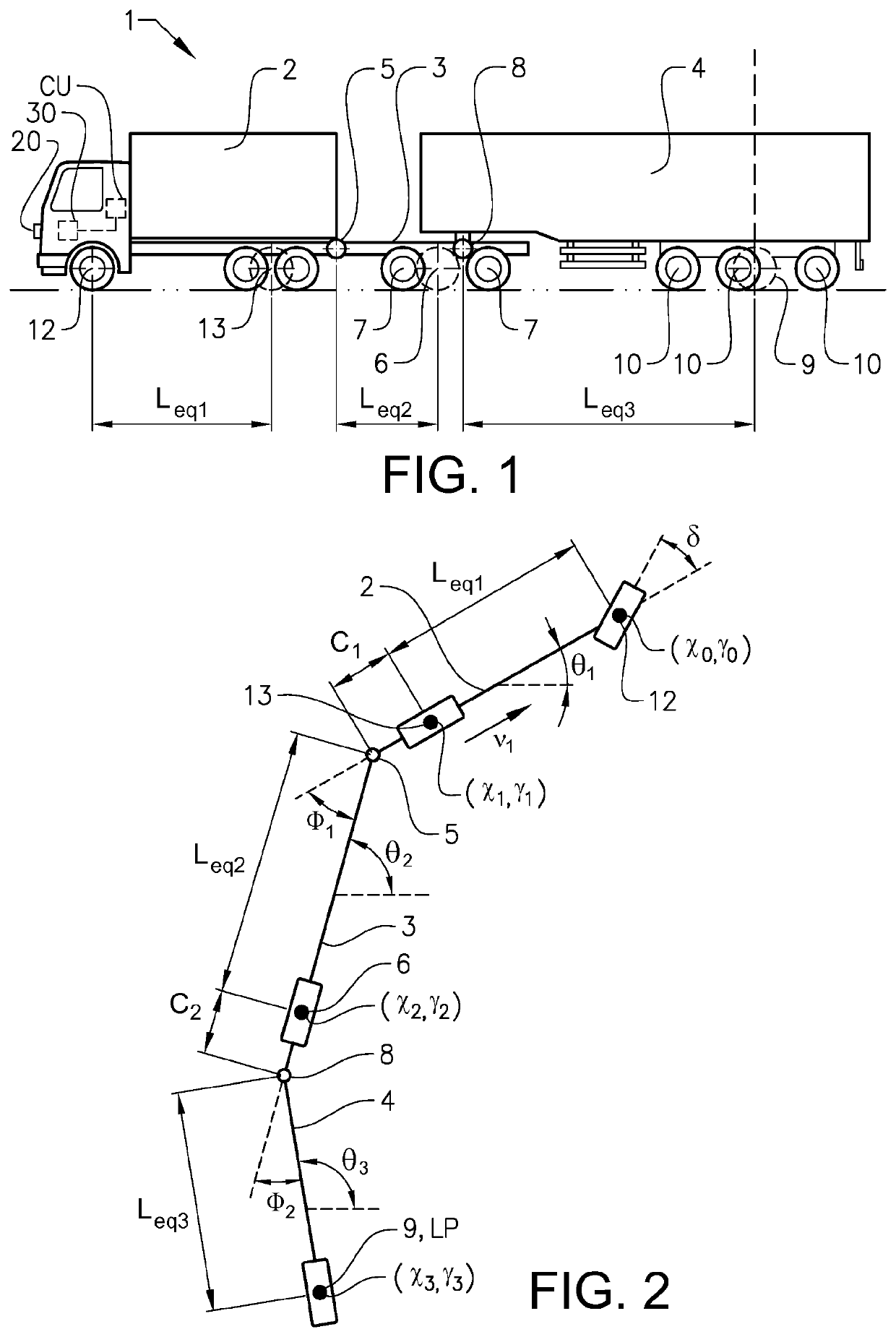 A device and a method for reversing an articulated vehicle combination