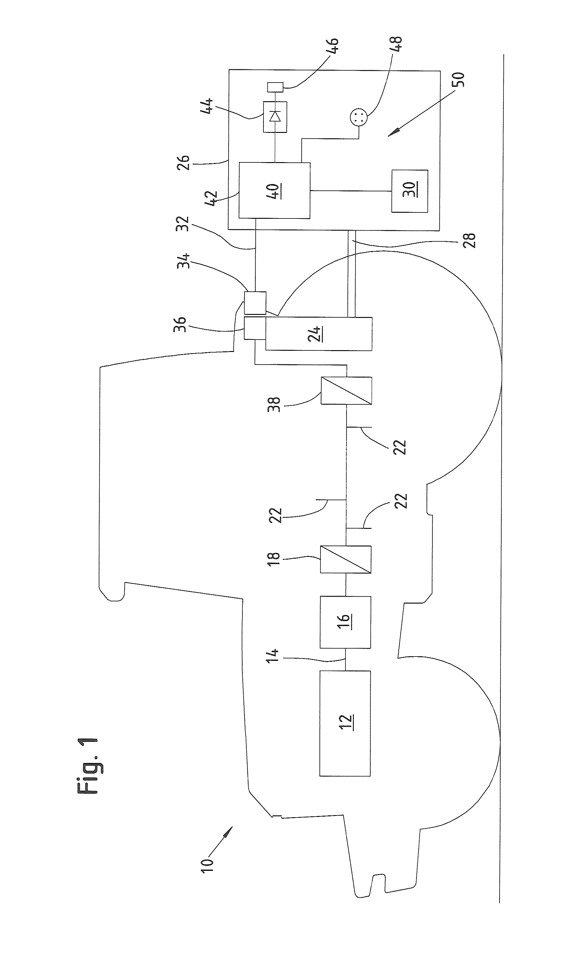 Electric system for providing electrical power for a vehicle and an implement