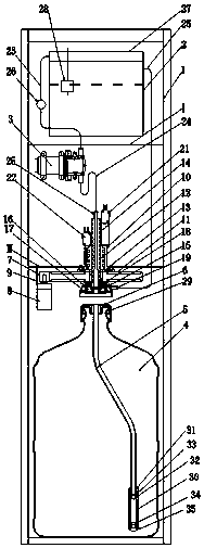 A bottom-mounted water dispenser and its electric and manual dual water bottle connecting device