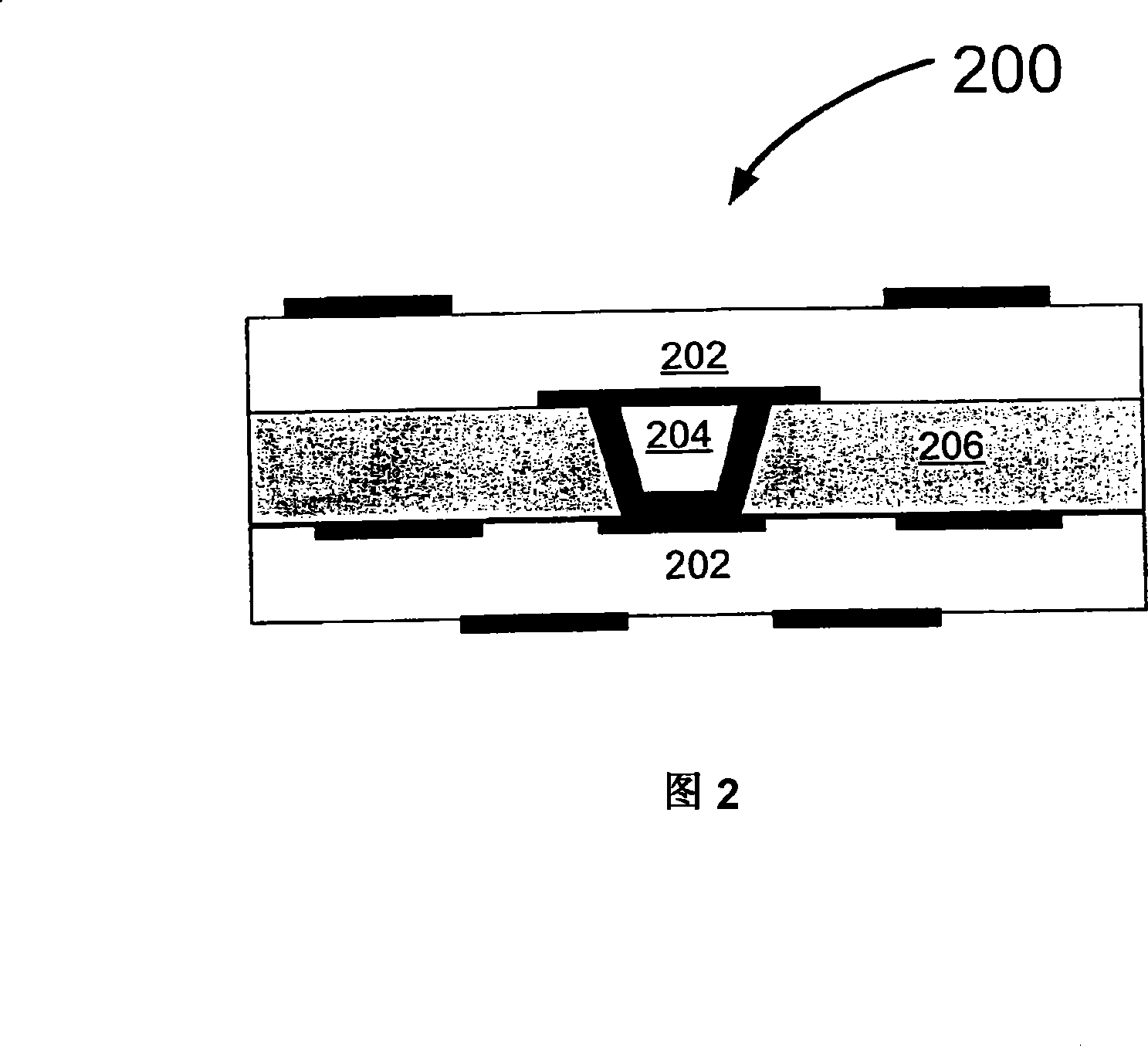 Embedded waveguide printed circuit board structure