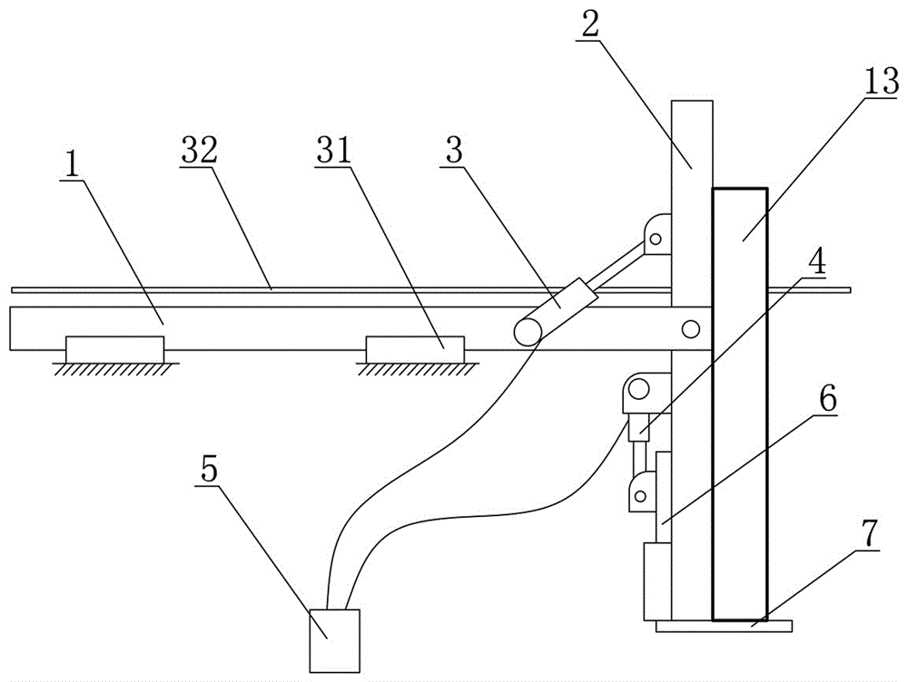 Automatic discharging system of plate pressing machine