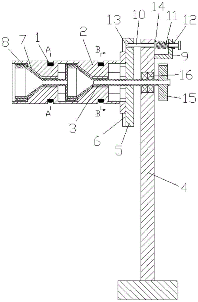 Tool device for fixing small machined end of conical sleeve