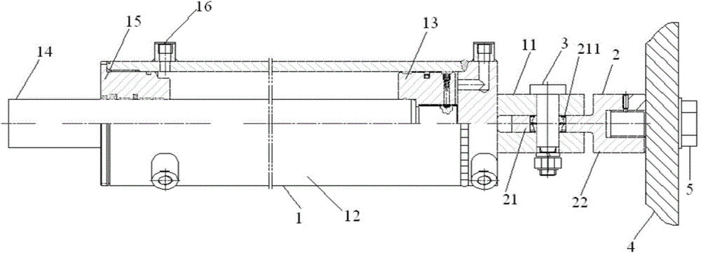 Oil cylinder connection device