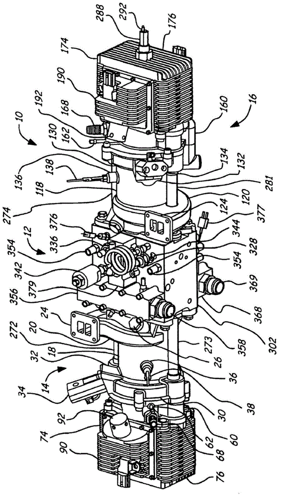 Free piston type engine with piston guiding device