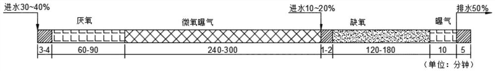 A device and method for the integration of short-range nitrification anammox-short-range denitrification anammox into domestic sewage in stages