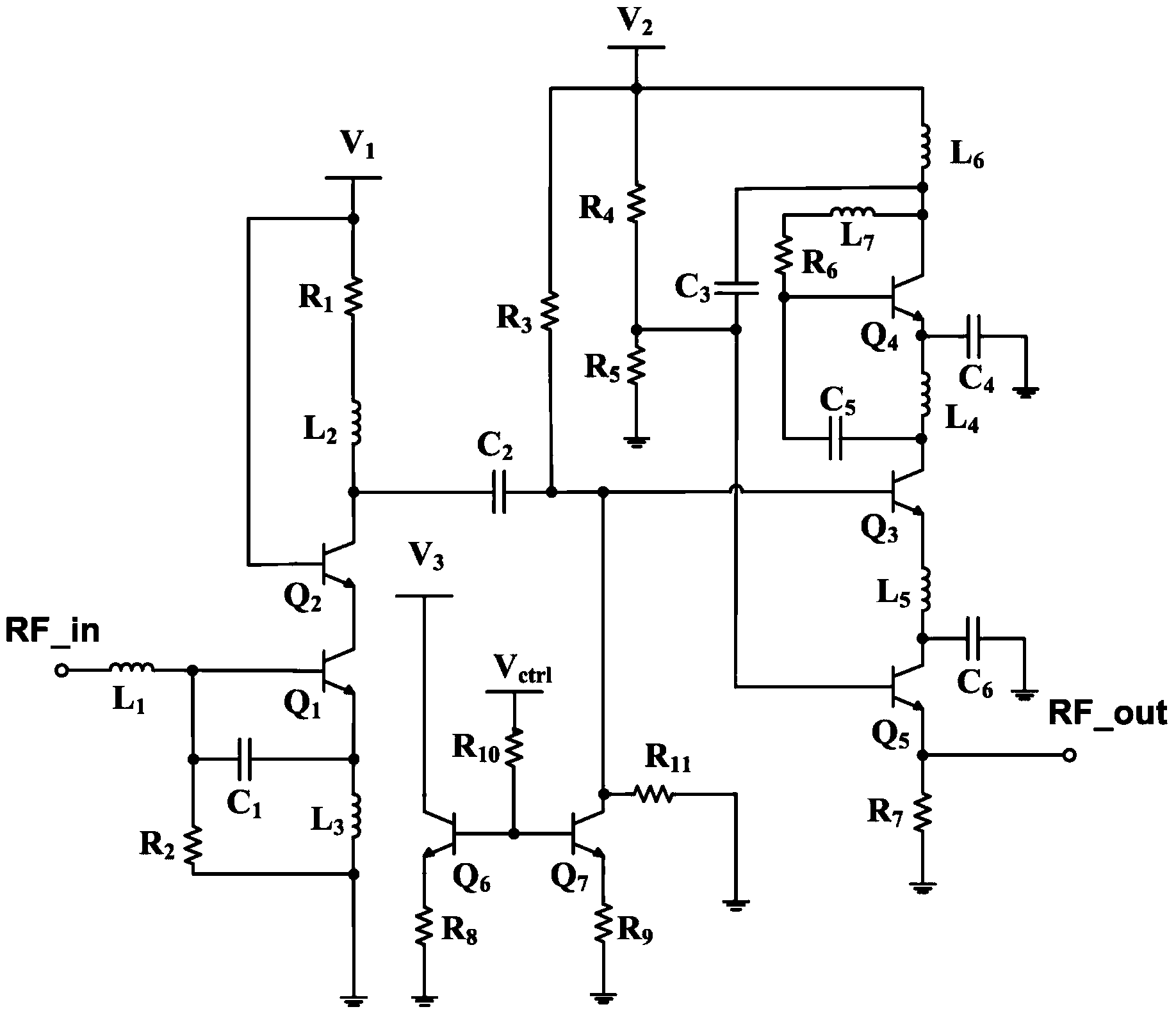 Ultra-wideband variable gain amplifier