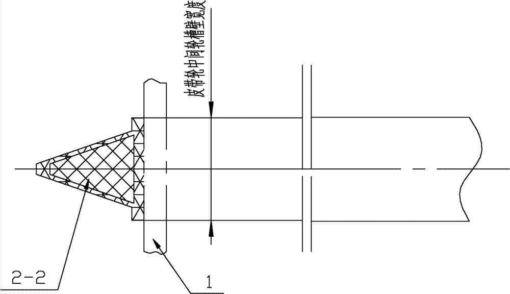 Groove casting technique for large belt pulley