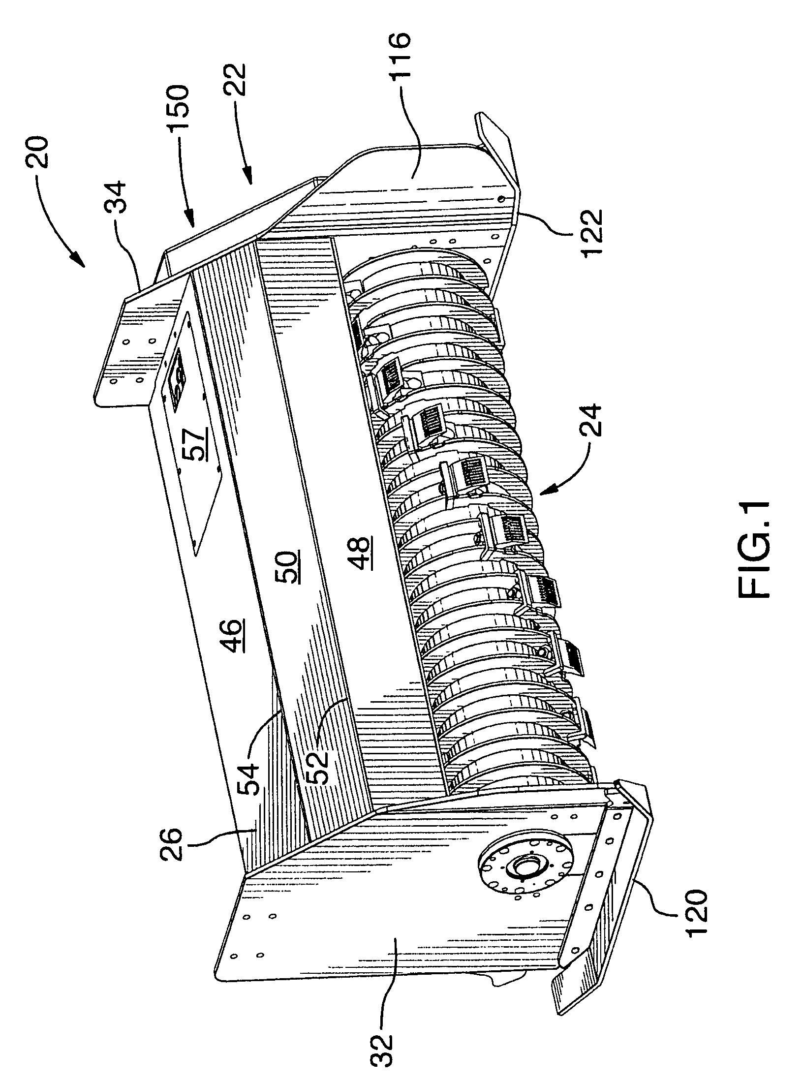 Brush cutting head with internally housed drive and bearing assembly