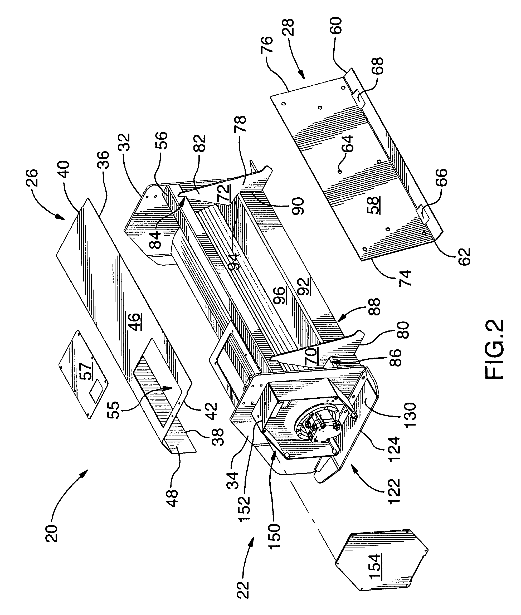 Brush cutting head with internally housed drive and bearing assembly