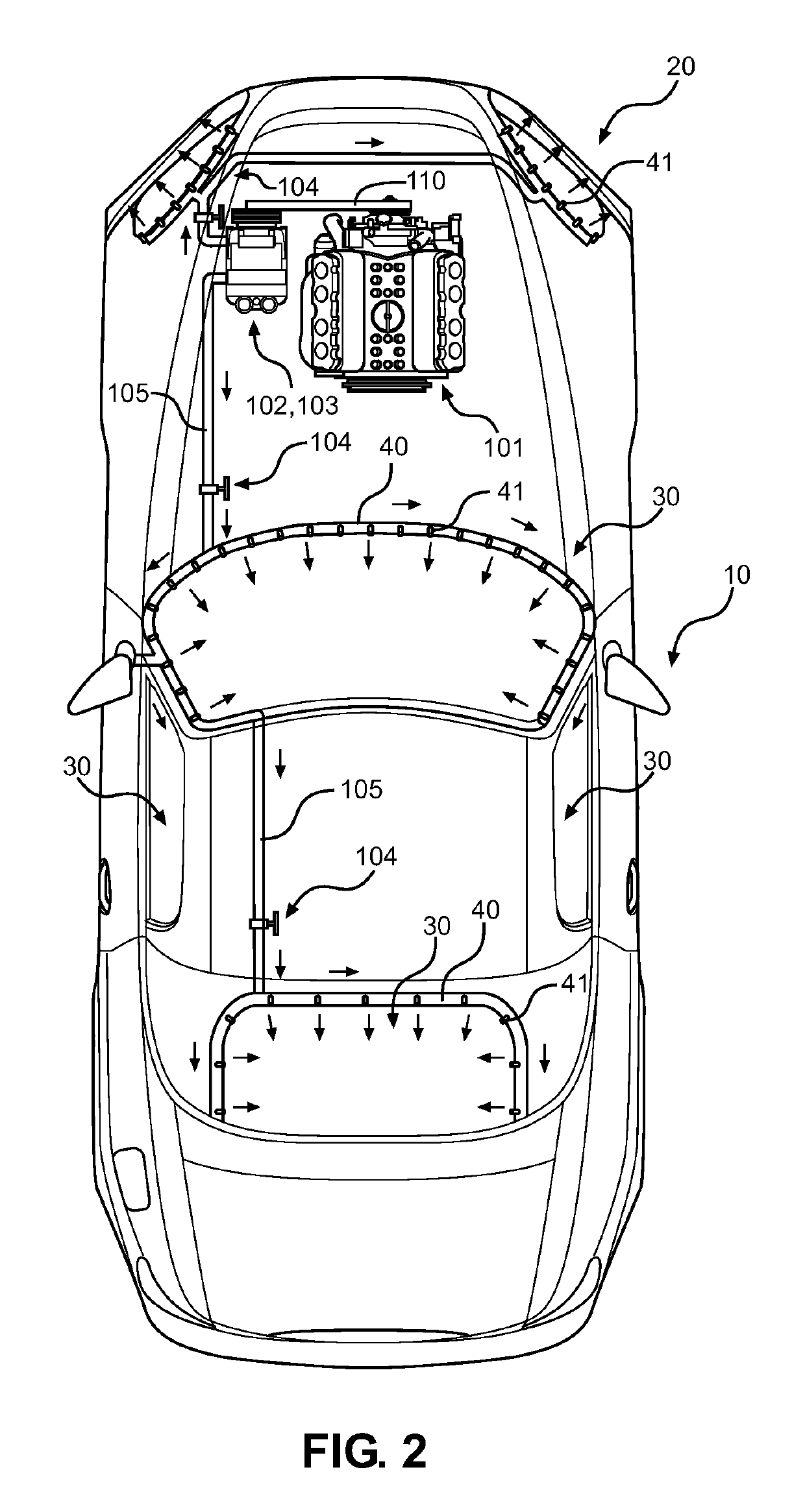 Compressed air vehicle screen clearing system