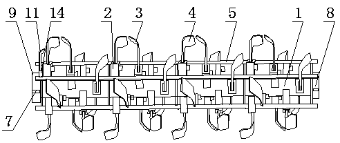 Cutter shaft assembly of paddy and upland dual-purpose rotary cultivator
