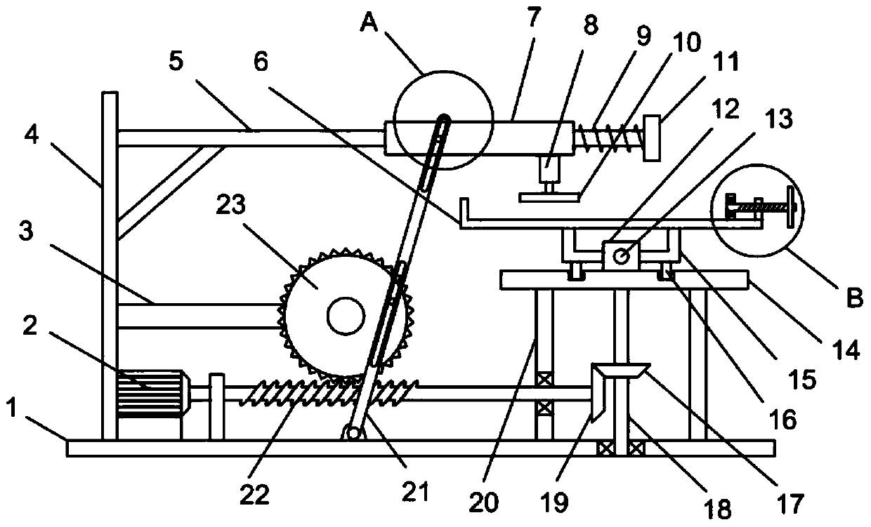 A high-efficiency derusting device for steel plate surface for mechanical processing