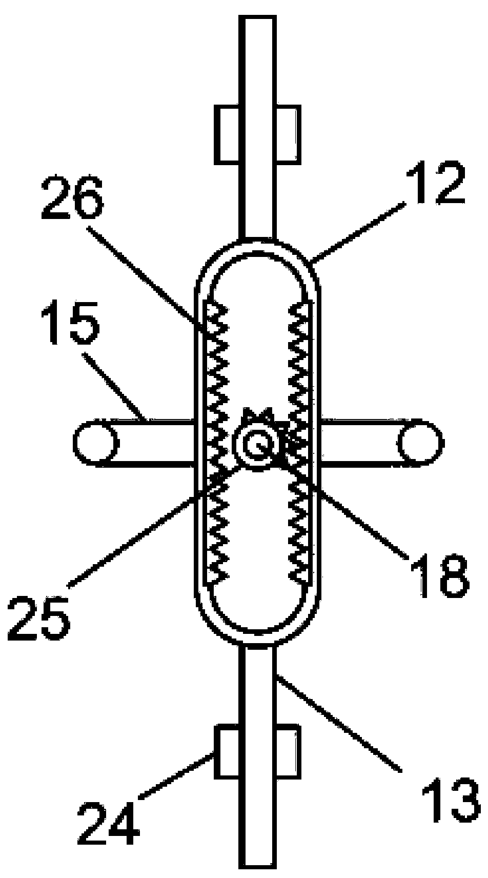 A high-efficiency derusting device for steel plate surface for mechanical processing