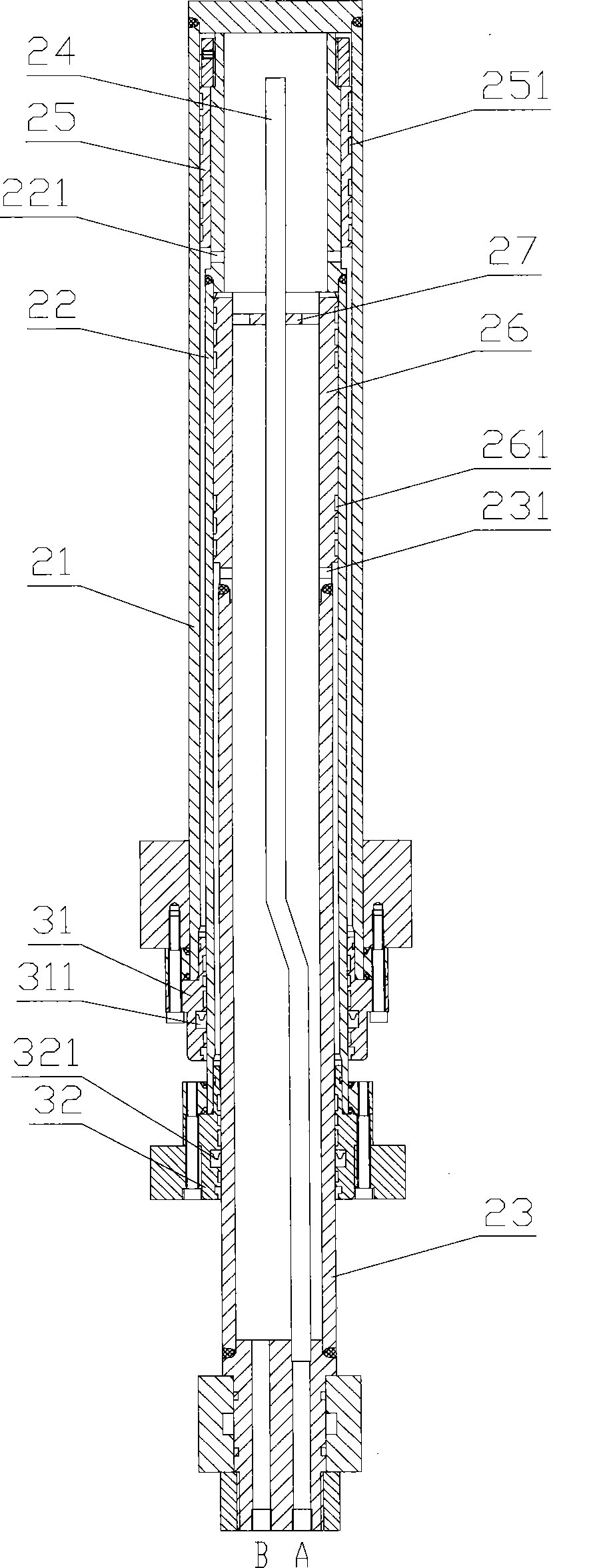 Jib system and telescopic oil cylinder thereof