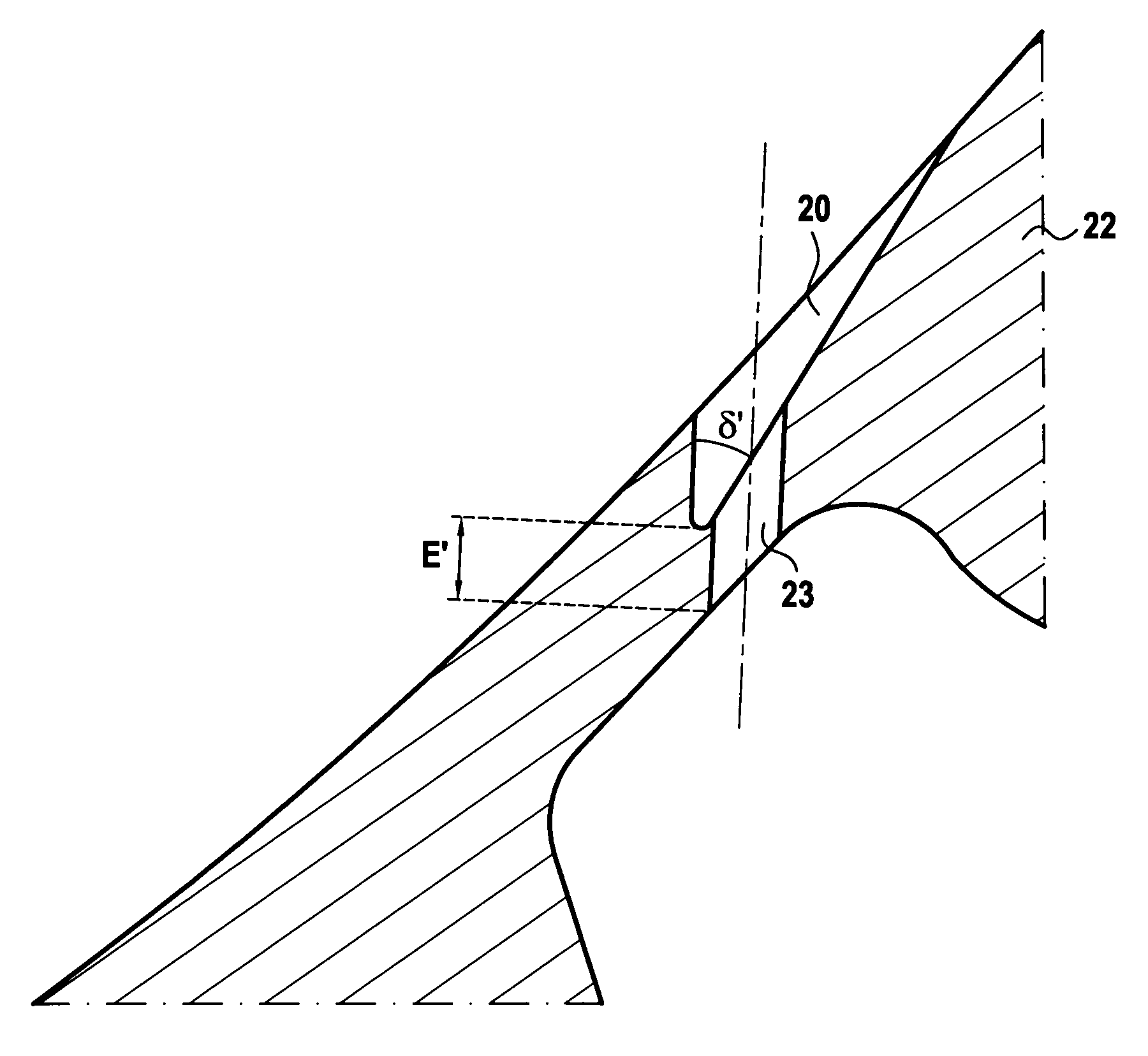 Cooling channel formed in a wall