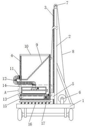 A movable feeding device for culture material of Agaricus bisporus