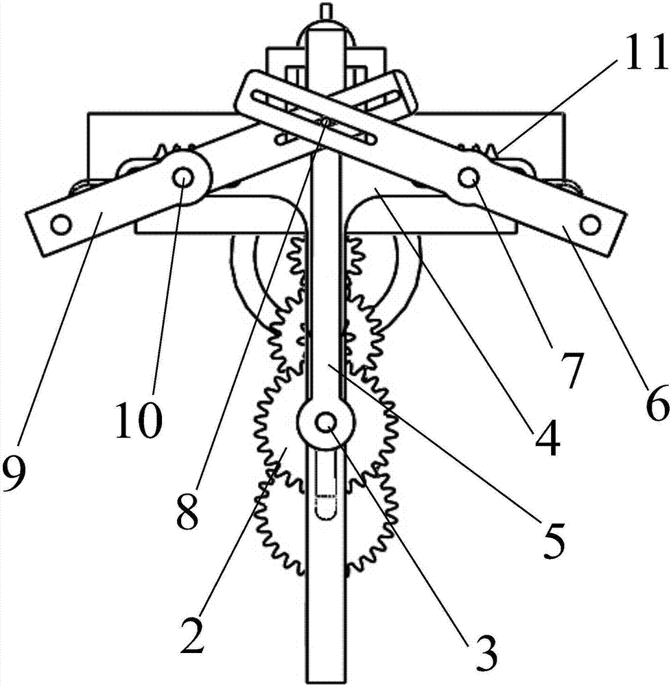 Imitating-dragonfly ornithopter with variable flapping amplitude