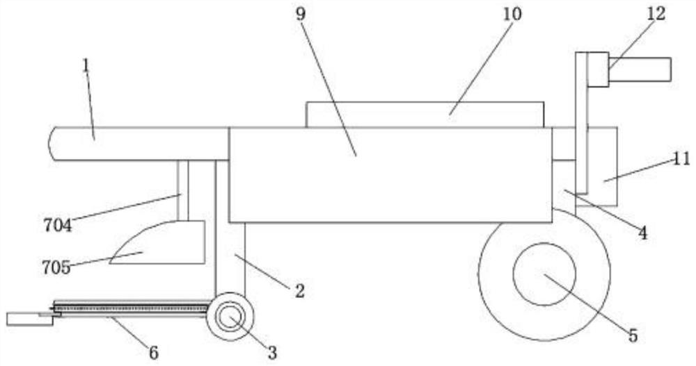 Semi-automatic young garlic shoot harvesting device and using method