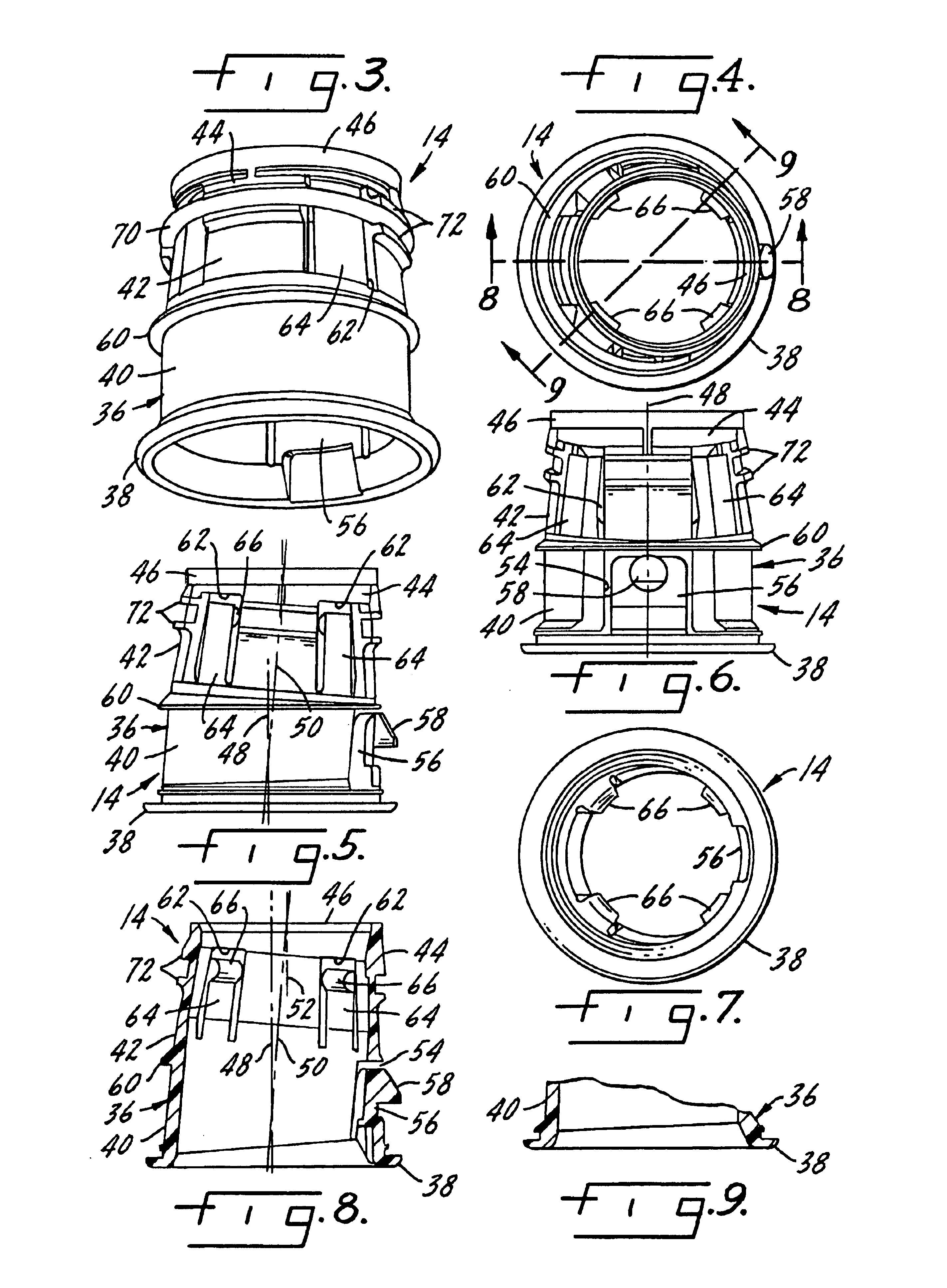 Pullout spray head docking collar with enhanced retaining force