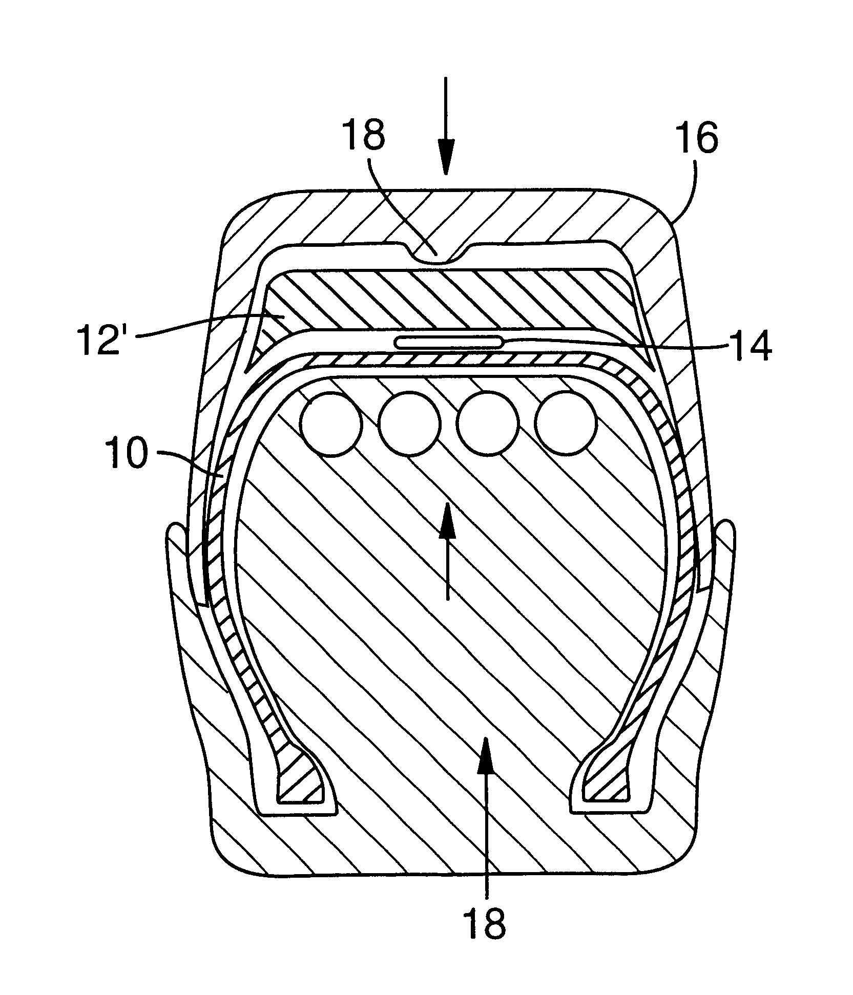 Process for creating expandable tire chamber