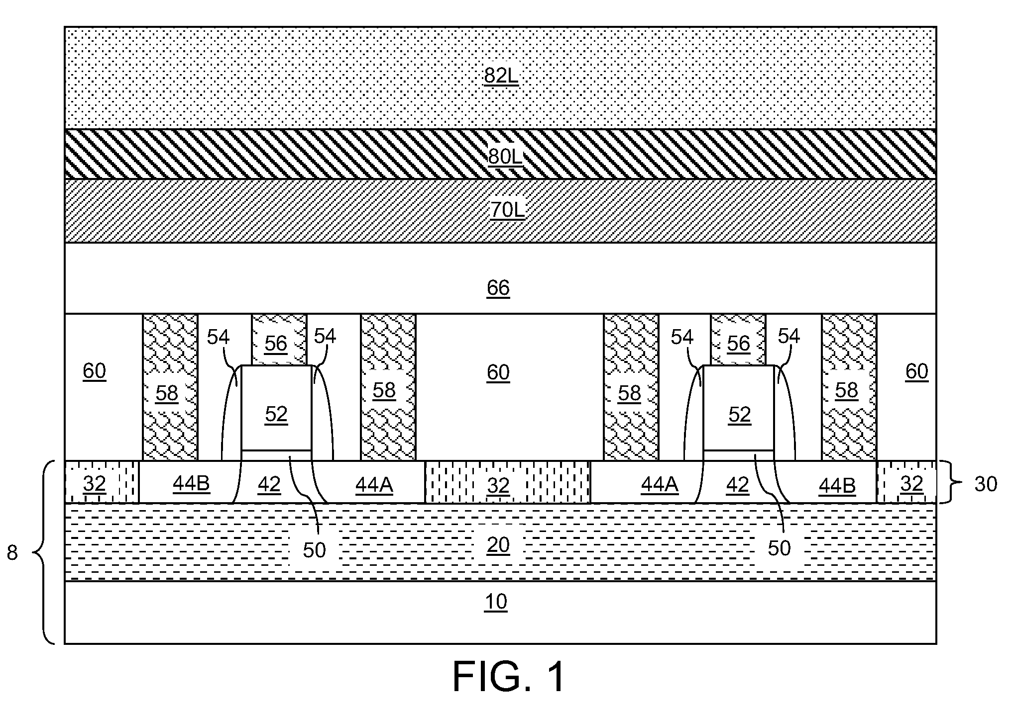 Multi-exposure lithography employing a single Anti-reflective coating layer