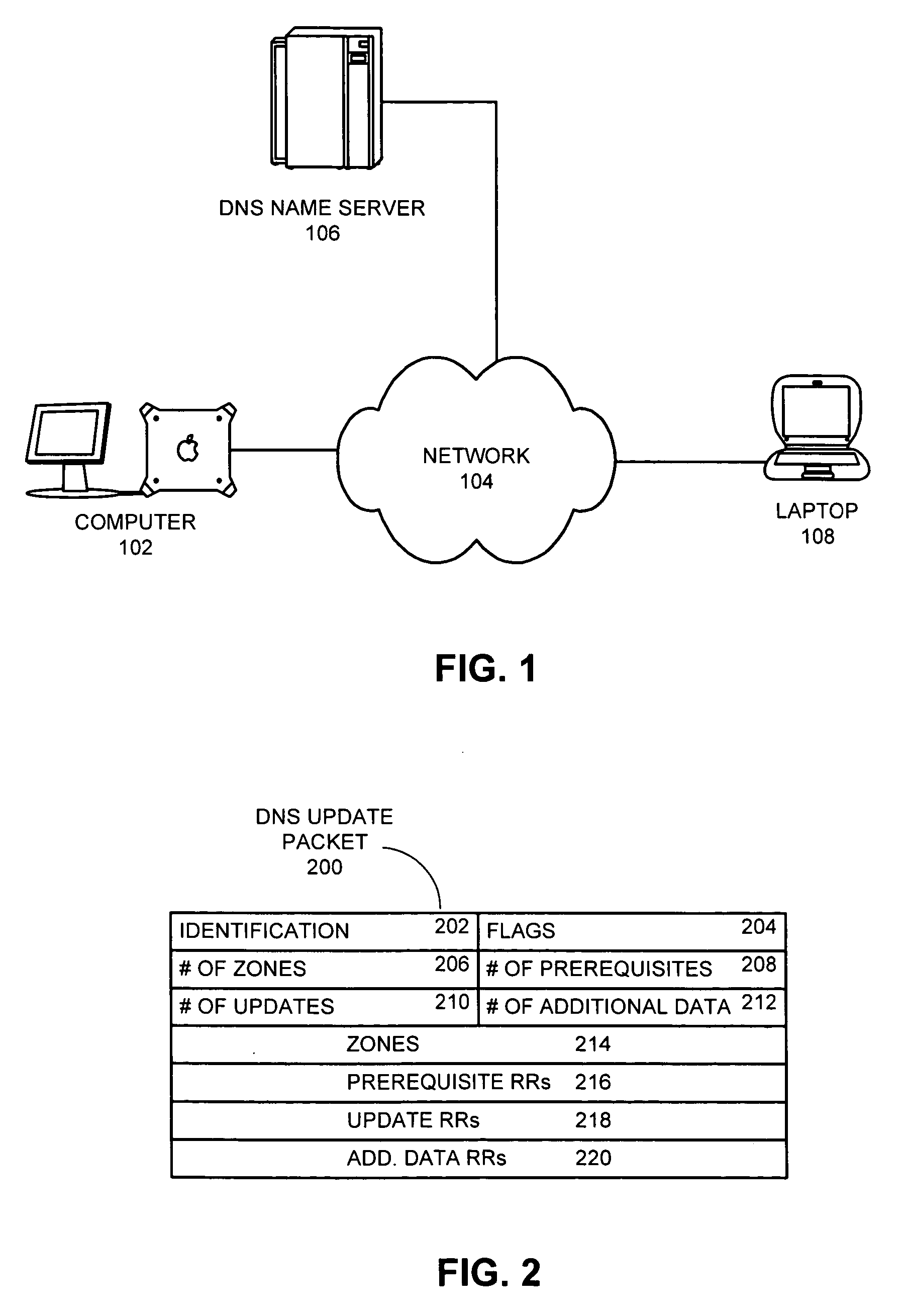 Method and apparatus for updating resource records in a name-server database