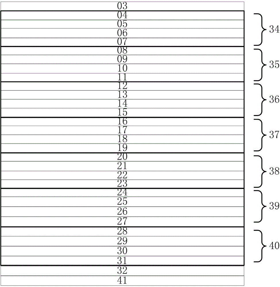 Gainp/gaas/inganas/ge four-junction solar cell and preparation method thereof