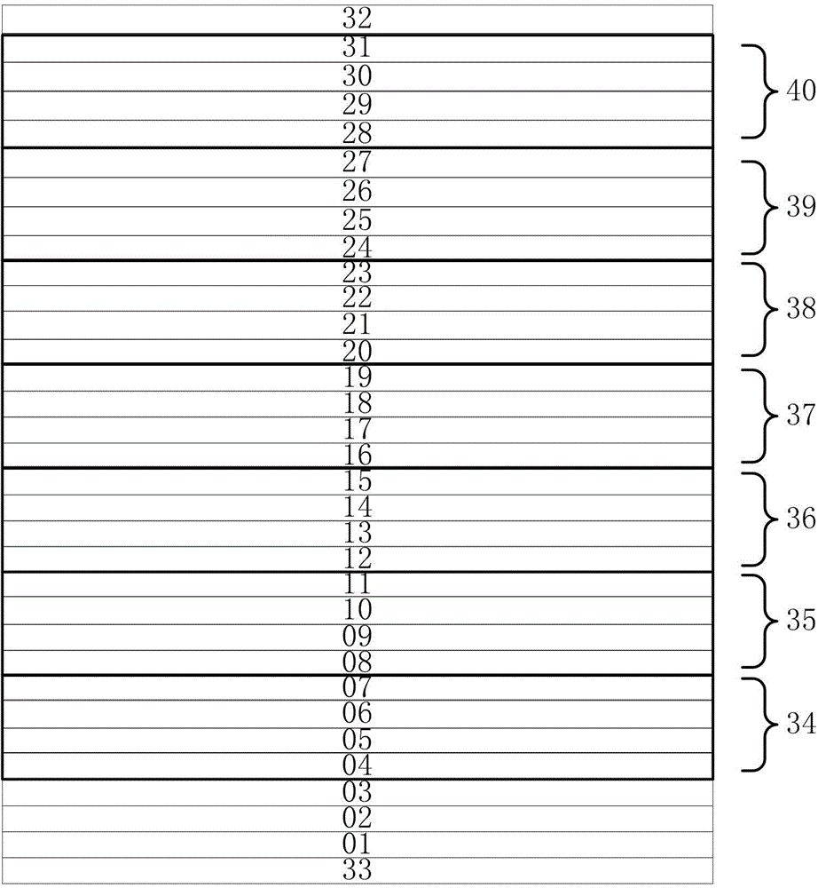 Gainp/gaas/inganas/ge four-junction solar cell and preparation method thereof