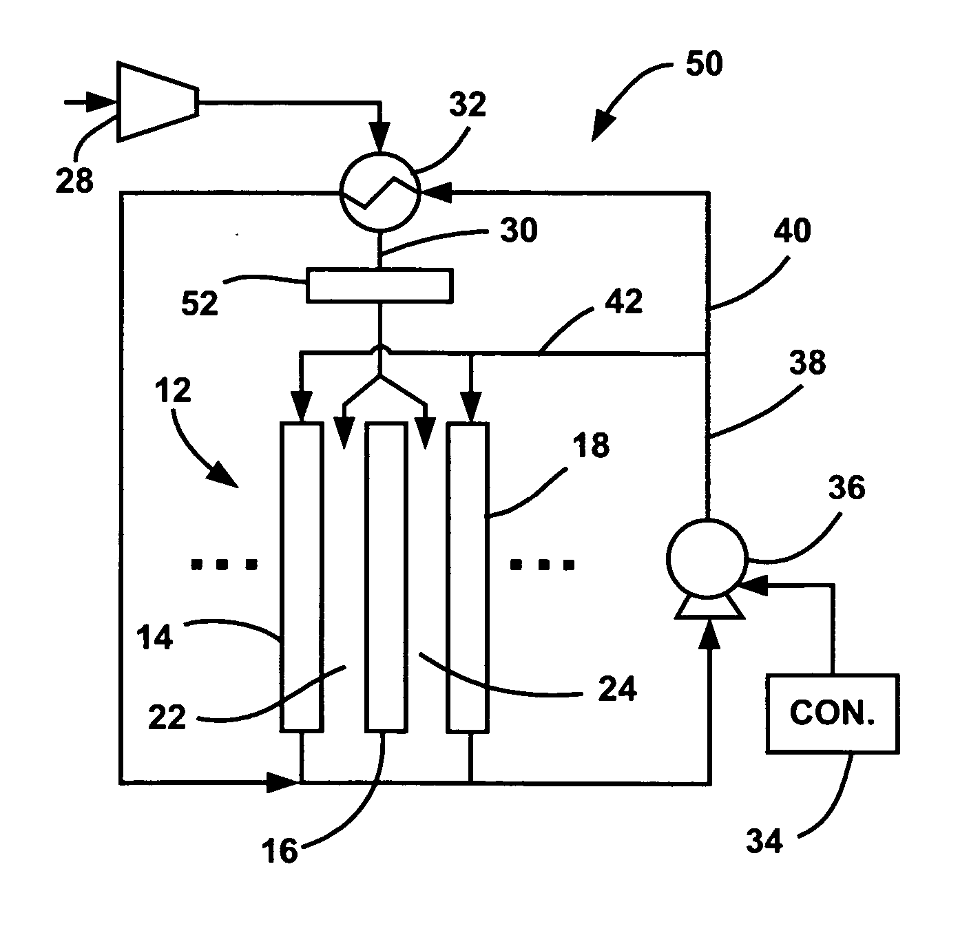 System and method for drying a fuel cell stack at system shutdown