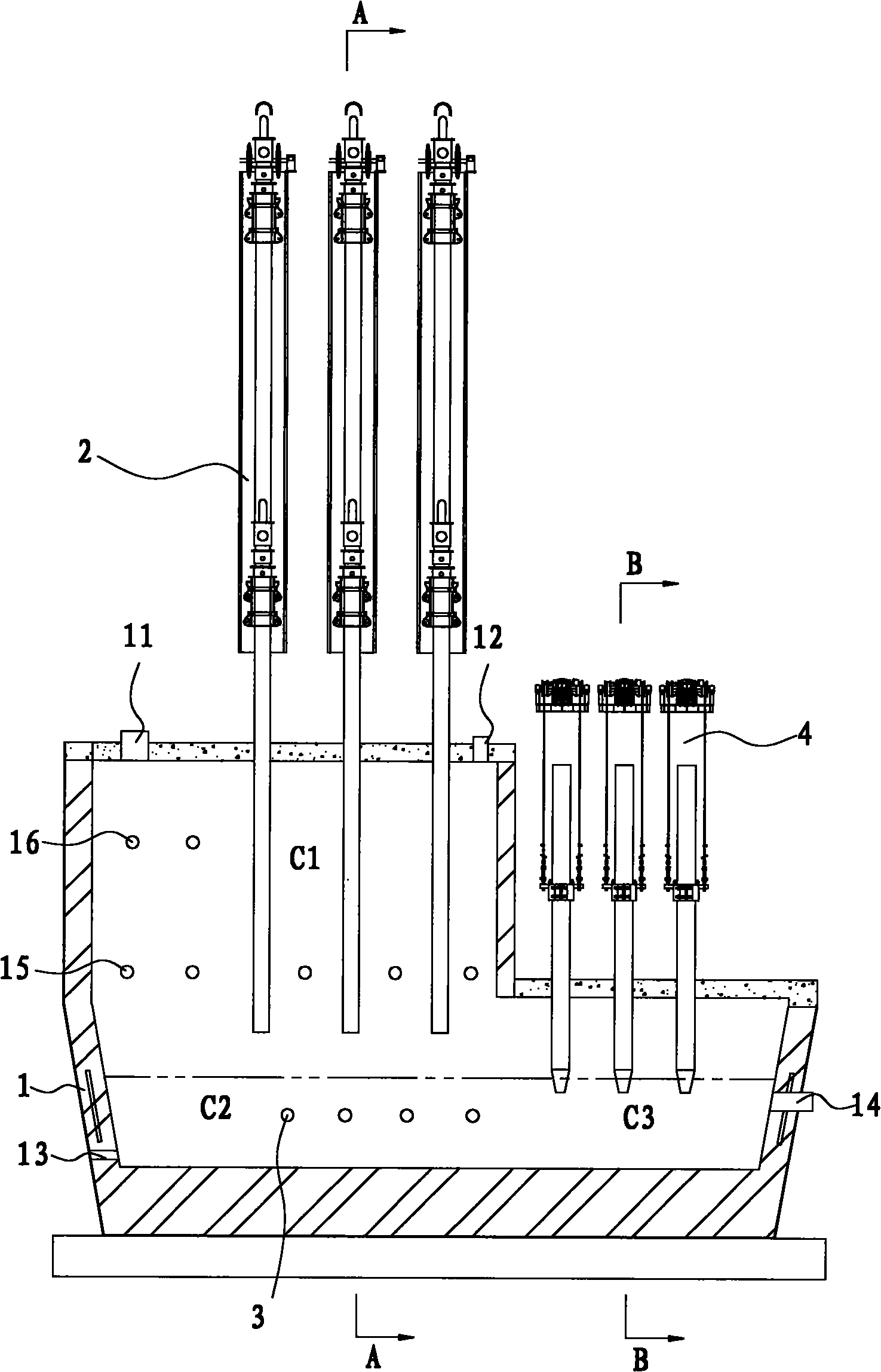 Smelting furnace for nickel-bearing laterite ore