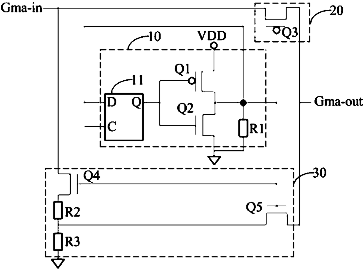 Gamma voltage adjusting circuit and display device