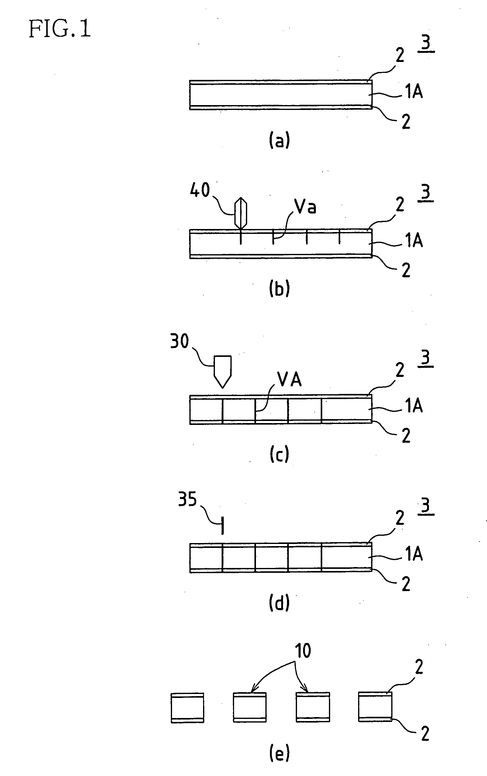 Parting method for fragile material substrate and parting device using the method