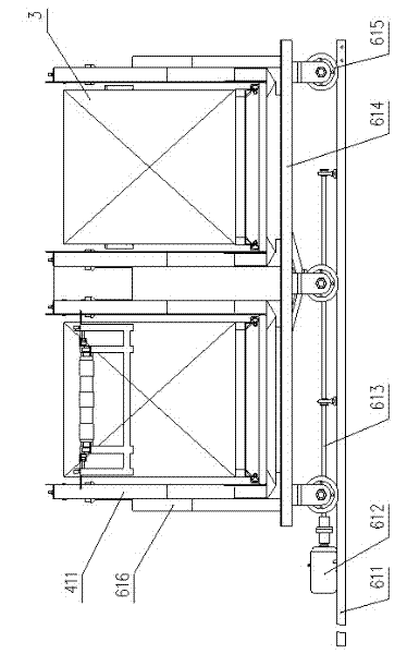 Board discharge device in glass magnesium board production line