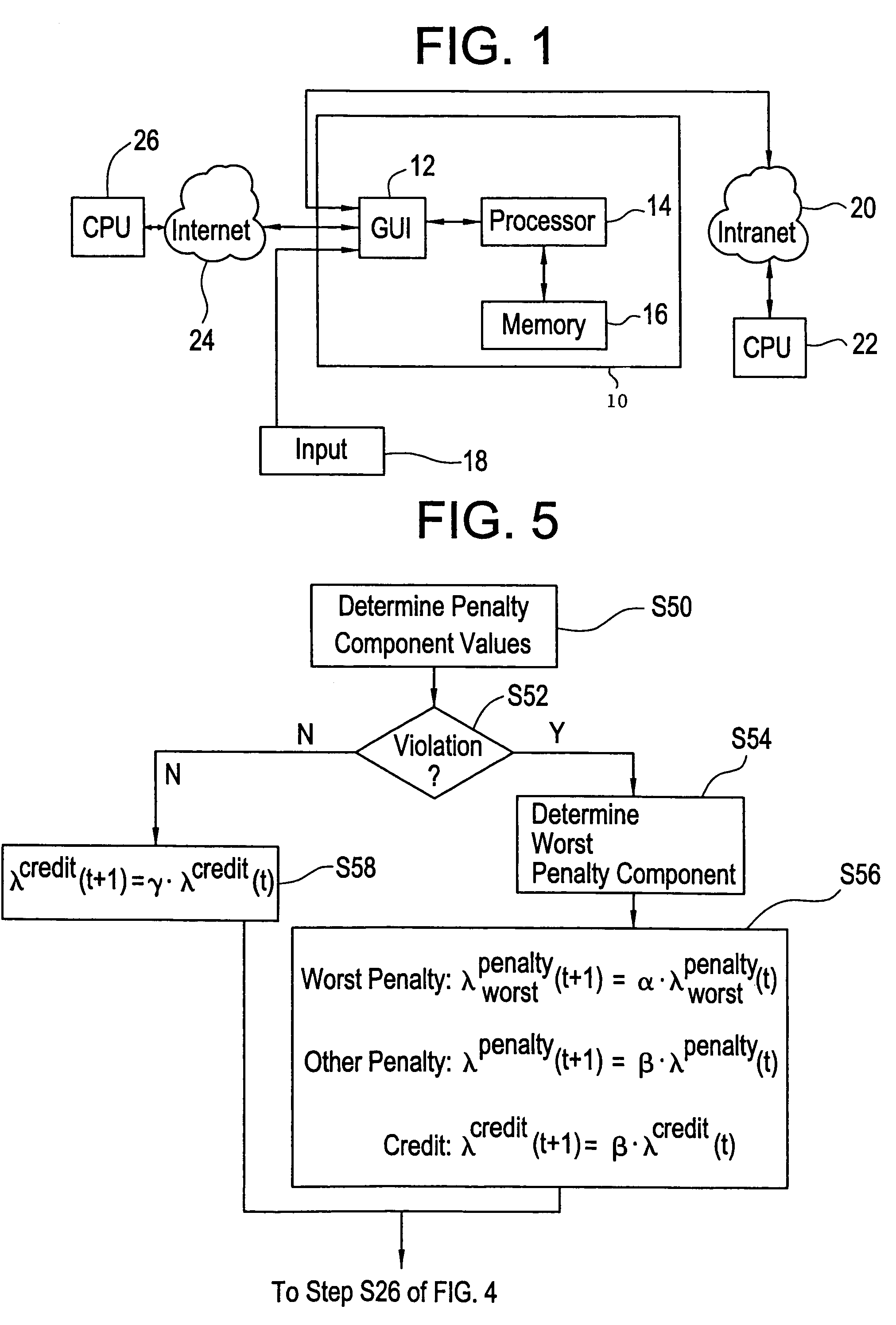 Method and apparatus for adaptively determining weight factors within the context of an objective function