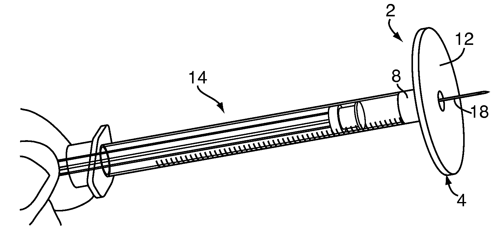 Injection aid and stability disk for syringe or insulin pen