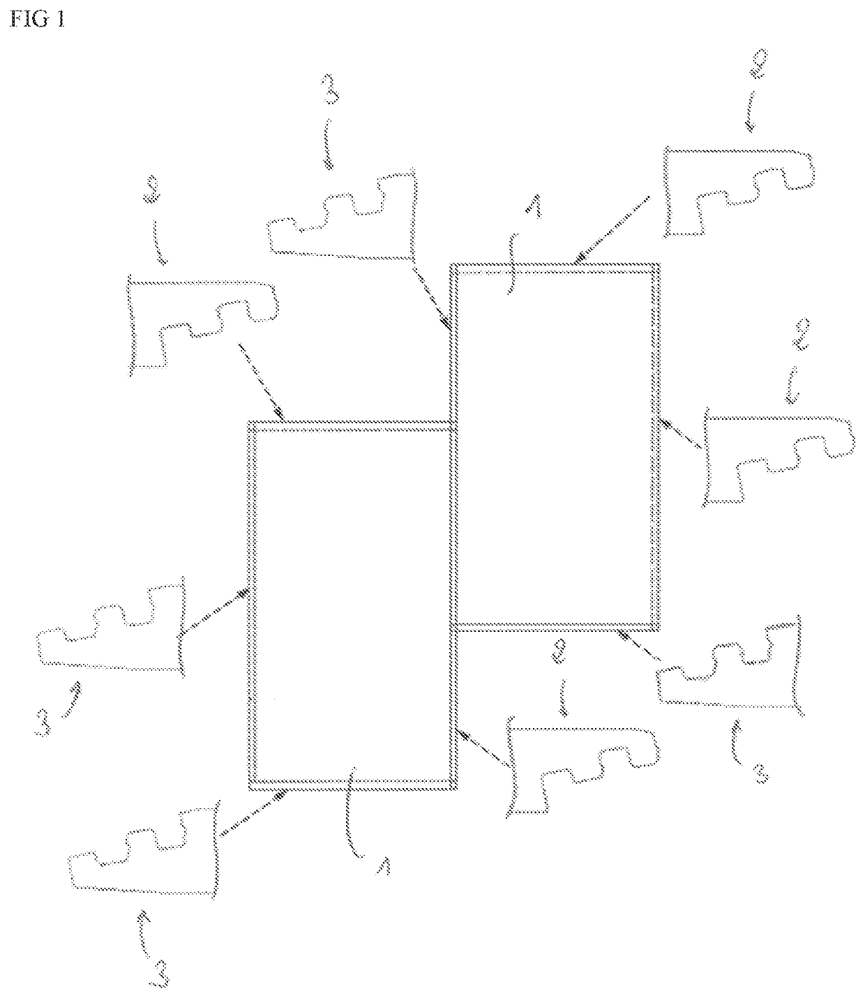 Panel with vertical assembly for producing a covering