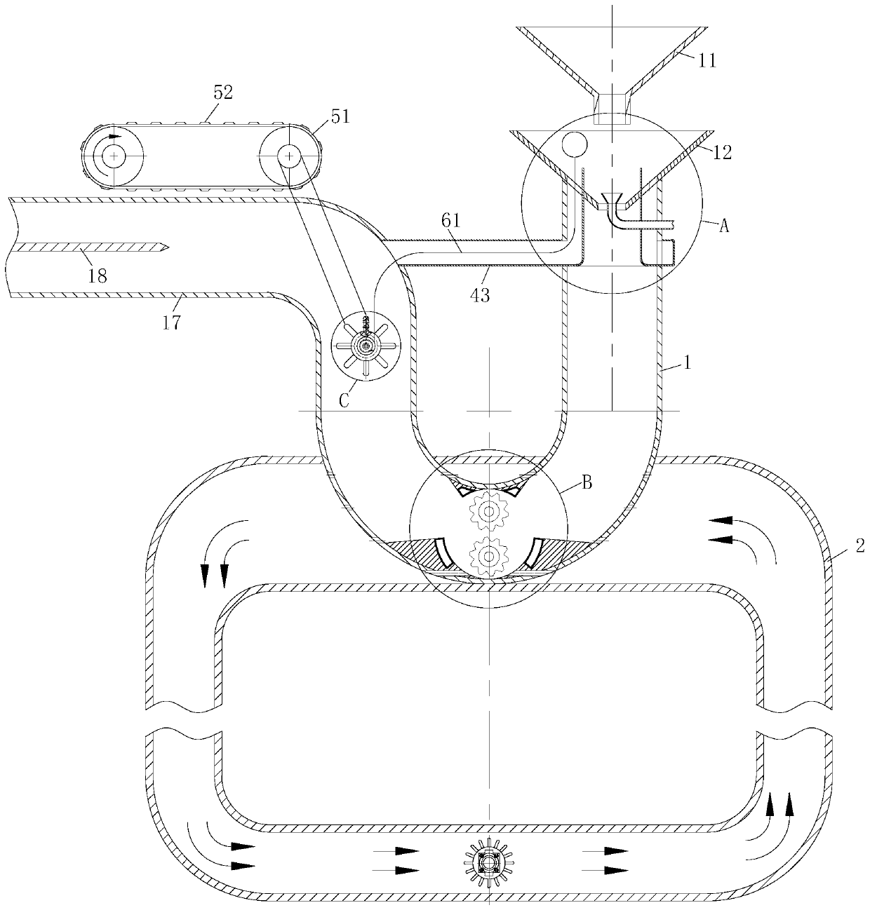 Quartz sand mining area tailings recovery treatment device