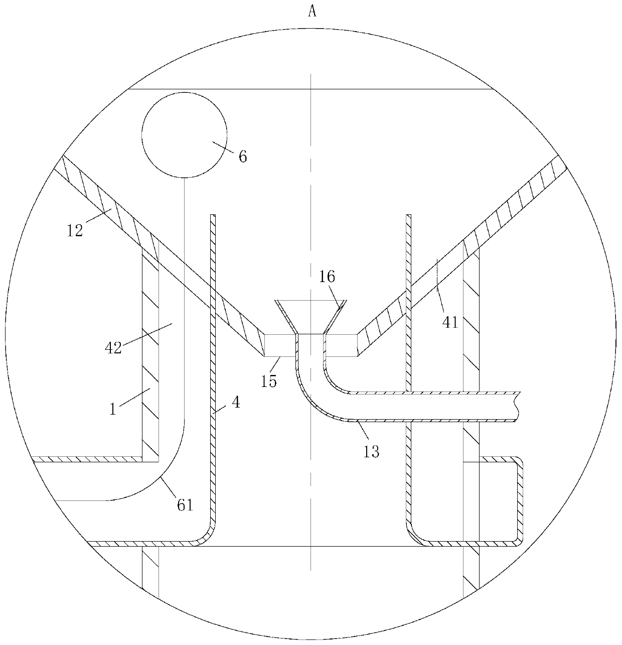 Quartz sand mining area tailings recovery treatment device