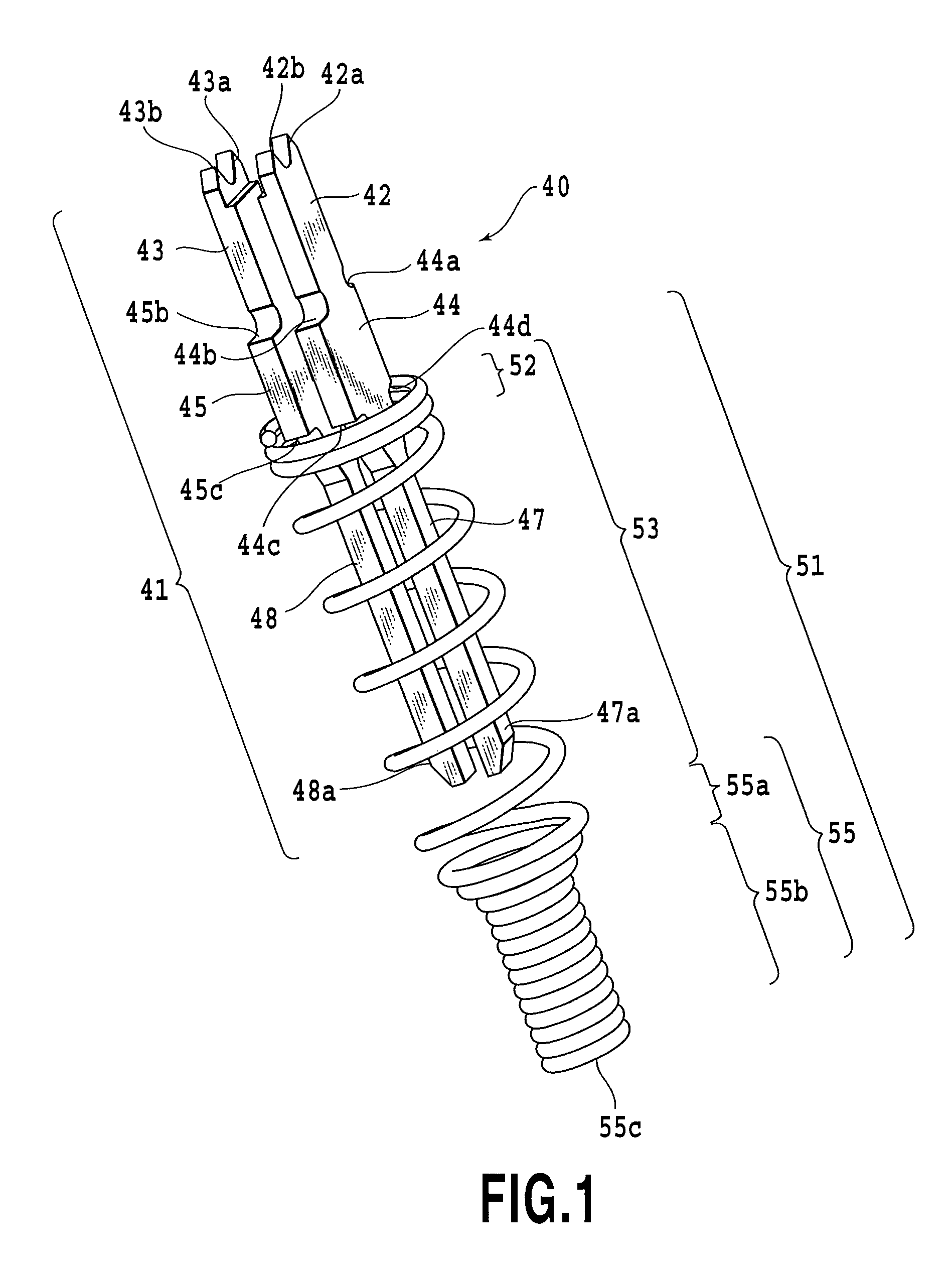Electric connecting apparatus for semiconductor devices and contact used therefor