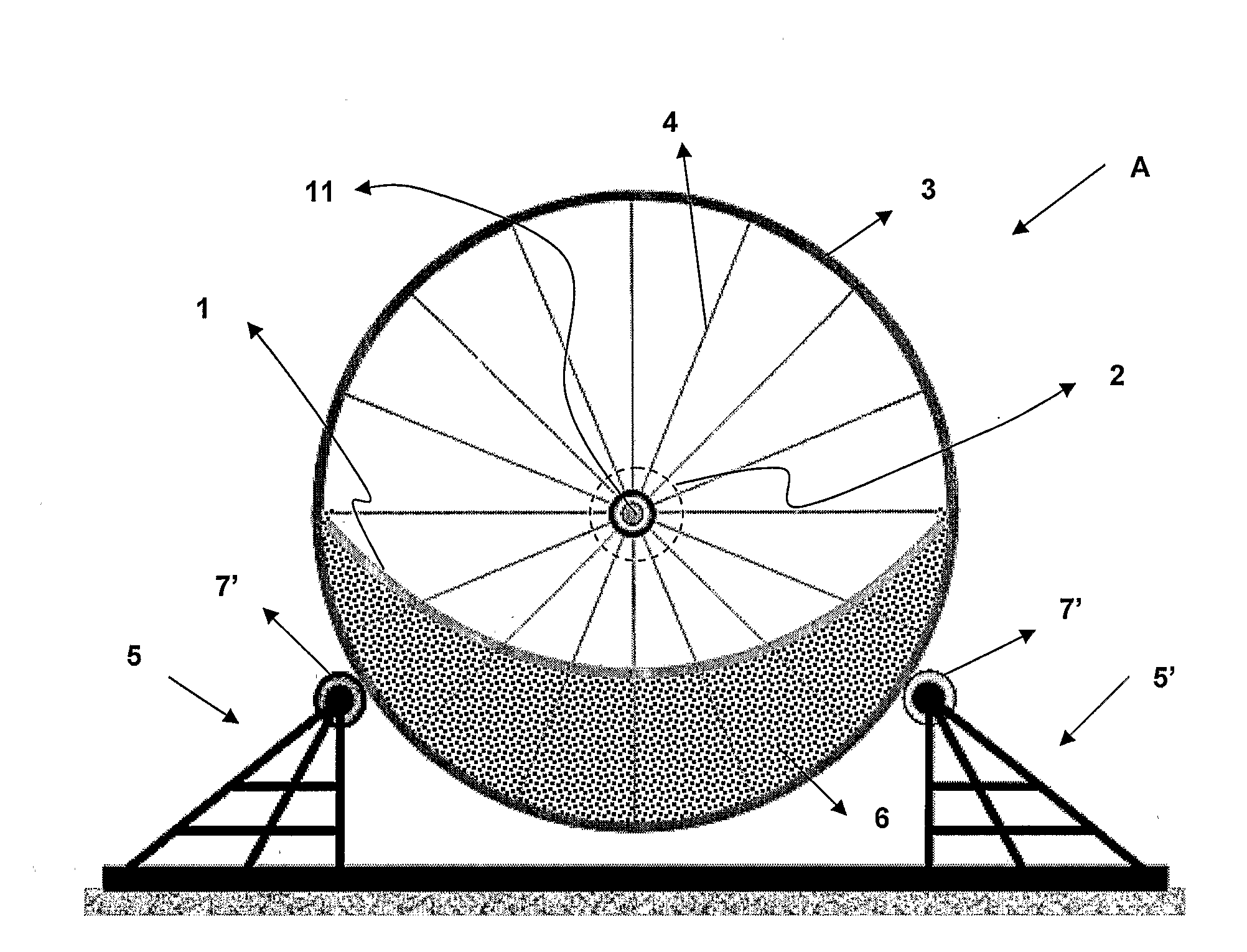 Parabolic solar trough systems with rotary tracking means