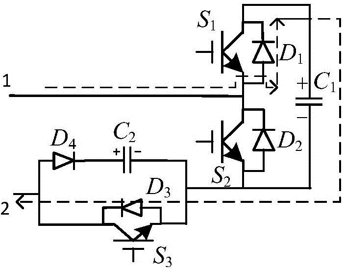 Sub-module topological structure of modular multilevel converter