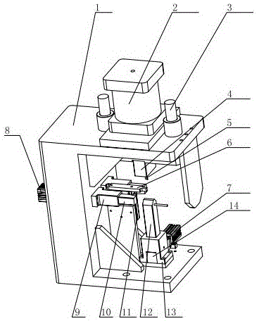 An automatic notching device for lock body processing equipment