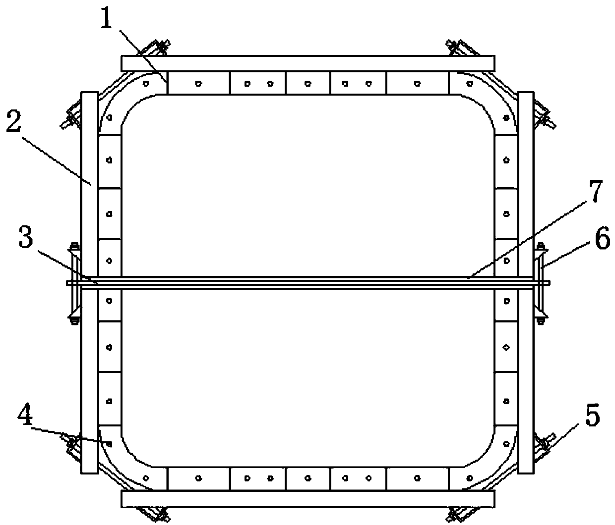 Single-bearing-platform separated pier column expansion joint construction device and construction method