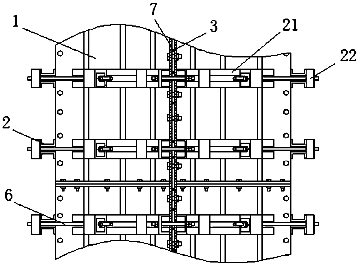 Single-bearing-platform separated pier column expansion joint construction device and construction method